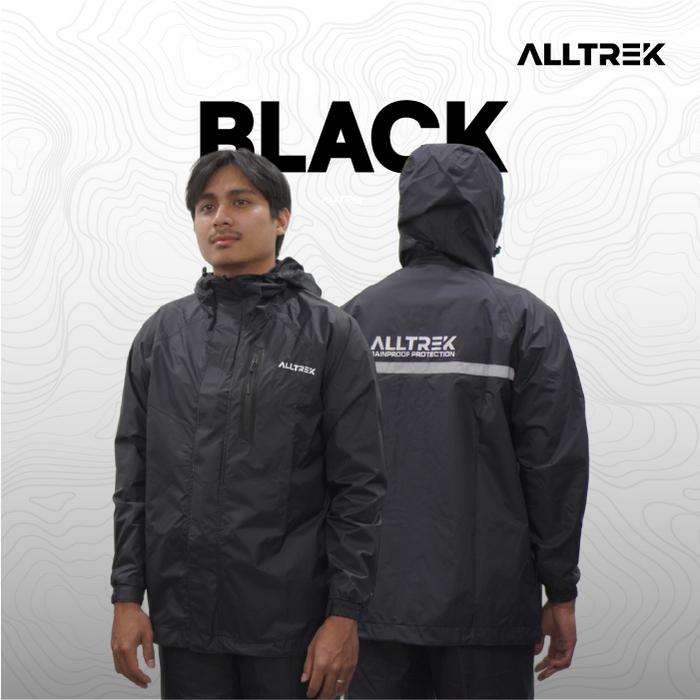 Gambar ALLTREK Jas Hujan NAVIA Taslan Raincoat Waterproof Outdoor - Black, M dari ALLTREK OUTDOOR GEAR undefined Tokopedia