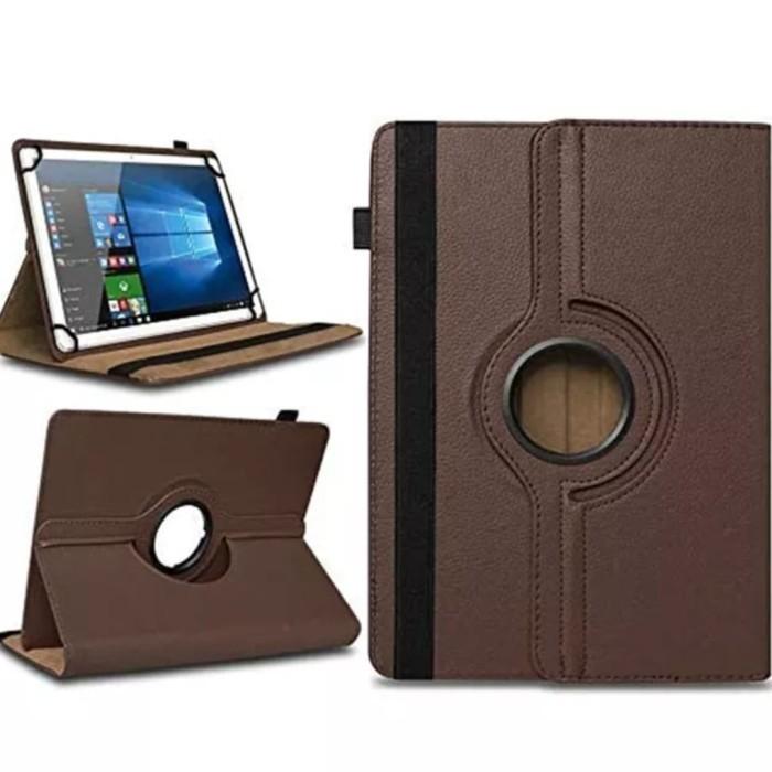 Gambar Case Universal untuk tipe Advan Tab Sketsa 3 | Case Advan Tab Sketsa 3 | 10.1 inci Flip Cover Leather Case Rotary Full Protection 360 Casing - BROWN dari Indo Smart Acc Hp undefined Tokopedia