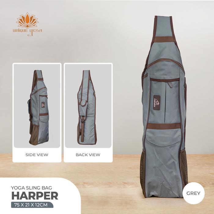 Gambar Yoga Sling Bag Harper / Tas Matras Olahraga Senam Yoga Pilates Terbaru - Grey dari Unique Yoga Indonesia undefined Tokopedia