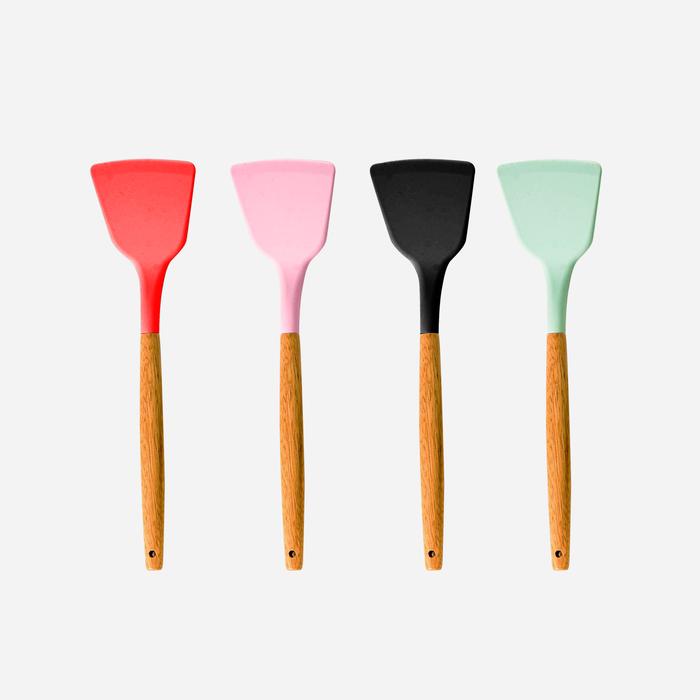 Gambar Kanso Living 12 in 1 Kitchen Silicone Utensil Set Sutil Spatula Kayu - Spatula, Merah dari Starco undefined Tokopedia