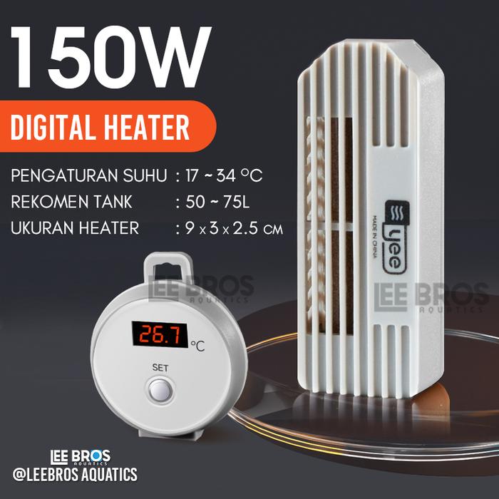 Gambar Smart Heater Aquarium / Pemanas Air Aquarium / Aquarium Heater / Hiter - 150 Watt dari Leebros Aquatics undefined Tokopedia