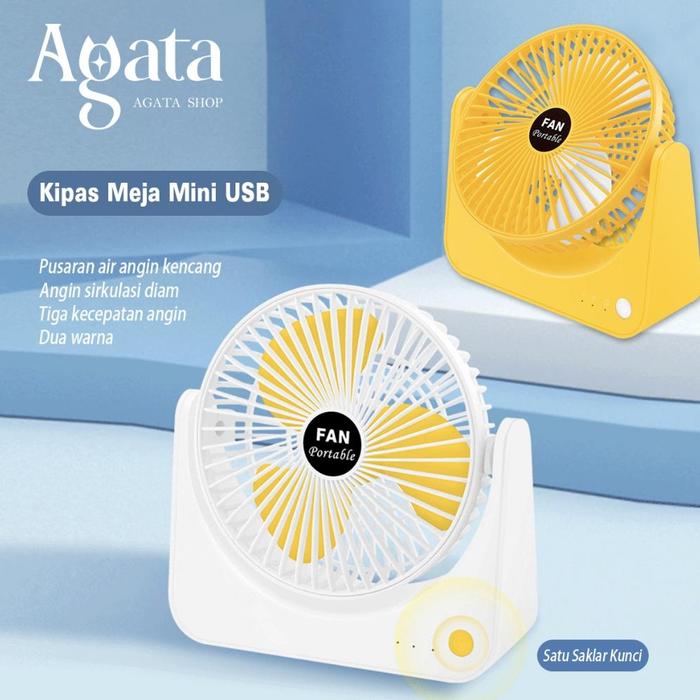 Gambar New Kipas Angin Mini/Kipas Angin Portable Meja Usb Rotasi Diam Mini - Warna Random dari berlinsell undefined Tokopedia