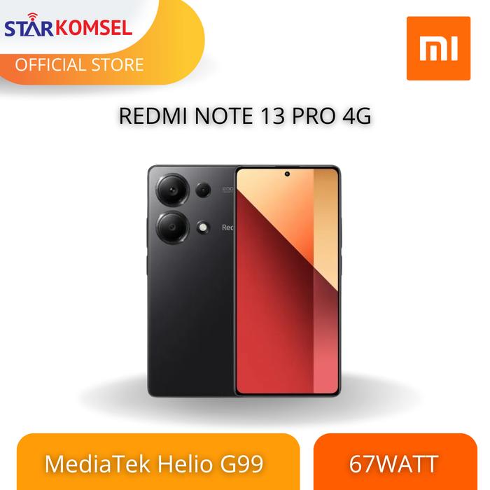 Gambar HP XIAOMI REDMI NOTE 13 PRO 4G NFC 8/256 GARANSI RESMI XIAOMI - Hitam dari Star Komsel Store undefined Tokopedia