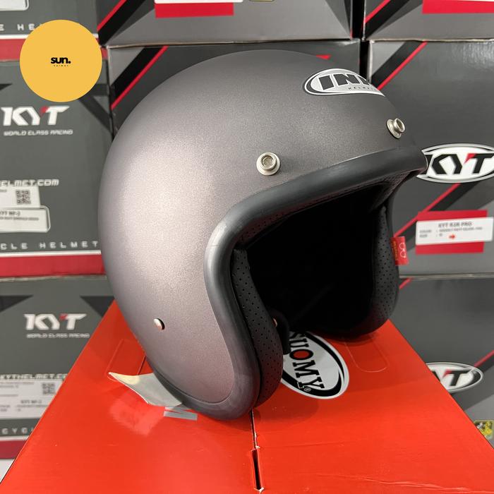 Gambar Helm Half Face Jadul Retro INK A70 / A-70 - Gun Metal Matt, L dari Sun Helmet undefined Tokopedia