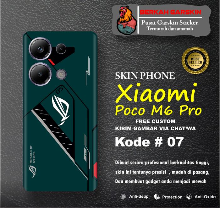 Jual Garskin Stiker Xiaomi Poco M6 Pro Motif 06-10 Bisa Request