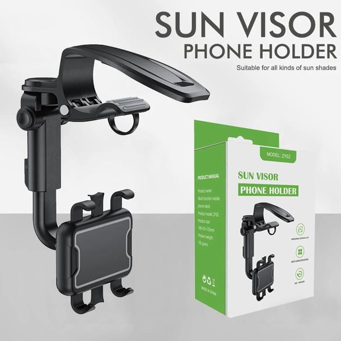 Gambar Holder Mobil Sun Visor Dashboard Stir Car Holder 3in1 Flexible Y605 dari NavyAcc undefined Tokopedia