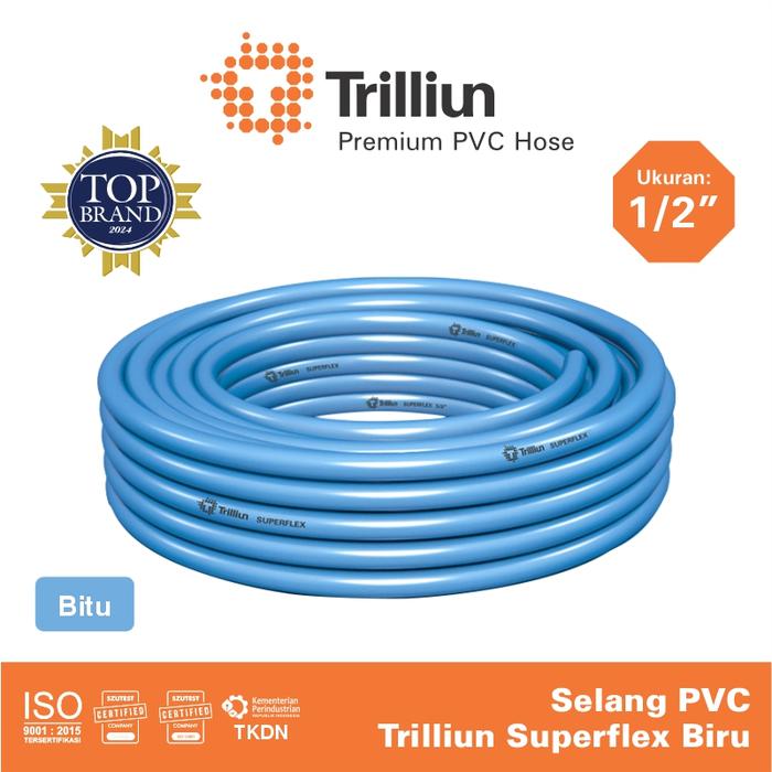 Gambar Selang Air PVC Trilliun Superflex 1/2" Inch - 5 Meter - Biru dari Trilliun Kab. Pasuruan Tokopedia
