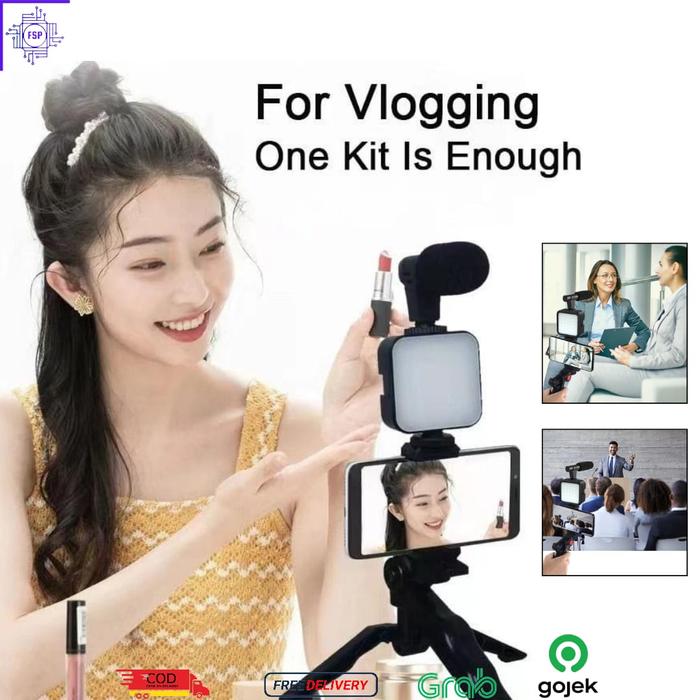 Gambar Paket Vlog Ultimate//Vlogging kit Combo For Video Vlogger LED Phone dari FSP Elektro undefined Tokopedia