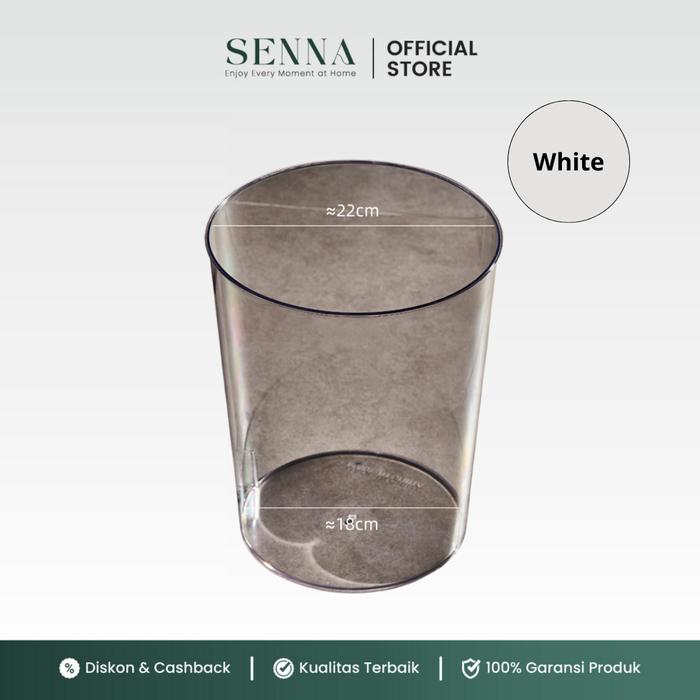 Gambar LEVIL Tempat Penyimpanan Estetik Storage Transparant Multifungsi - White dari SENNA Furniture Official undefined Tokopedia
