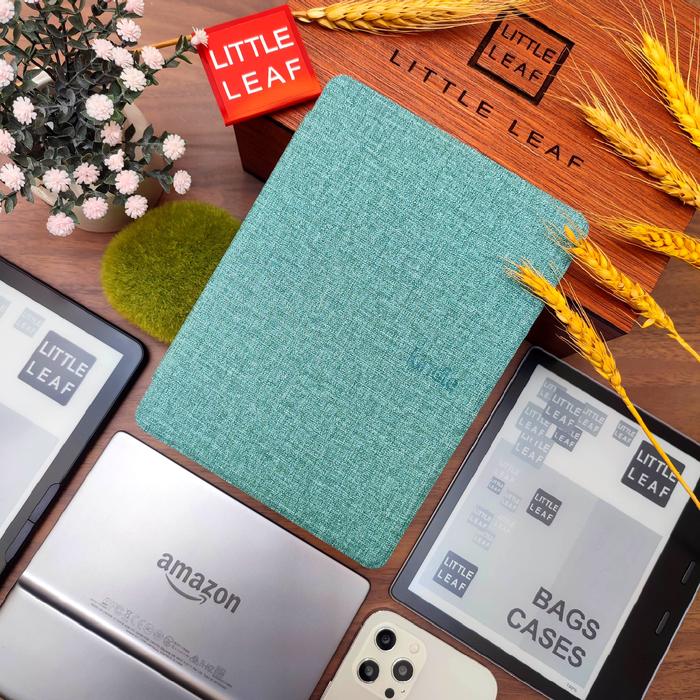 Gambar Fabric Case Kindle Paperwhite 10 10th Cover Casing Denim Hard 10 - Sage dari Miss Jolie - Little Leaf undefined Tokopedia