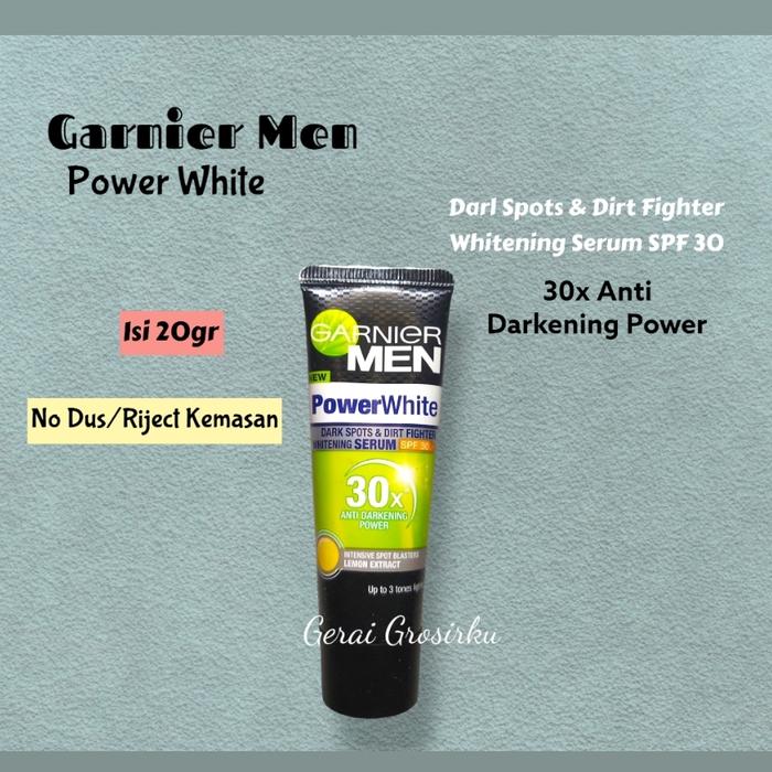 Gambar GARNIER MEN Turbolight Oil Control Whitening serum Cream 20gr - Power (Riject), 20gr dari Gerai Grosirku undefined Tokopedia