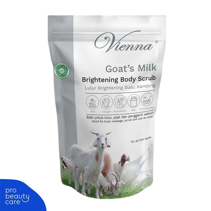 Gambar Vienna - Body Scrub Lulur Badan Goats Milk & Bengkoang REFILL (1kg) - Goats Milk dari Pro Beauty Care undefined Tokopedia