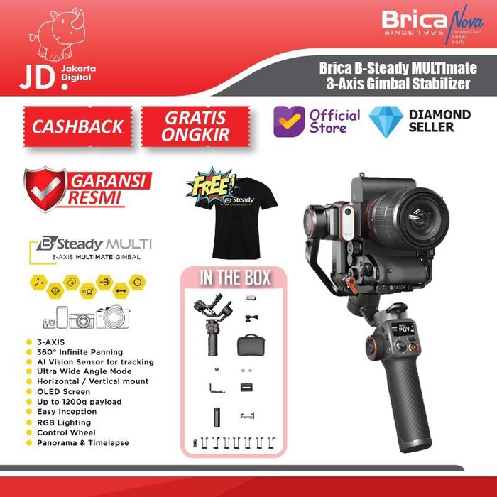 Gambar Brica B-Steady - BSteady Multi - 3 Axis Compact Camera Gimbal Terbaru - STANDARD dari Jakarta Digital 8 undefined Tokopedia