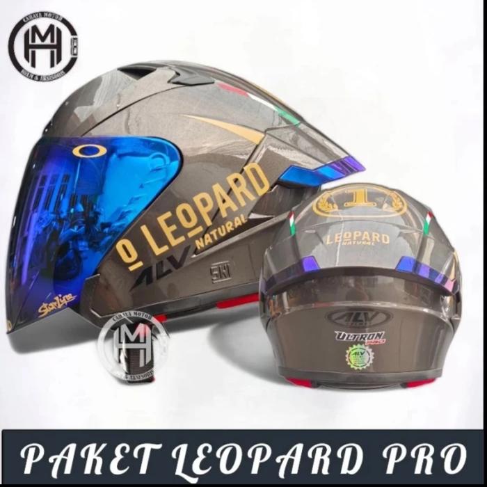 Gambar Helm Half Face ALV ULTRON PRO Paket Ganteng Leopard - gntng 1+spoiler, M dari Divahelmkompas3 undefined Tokopedia