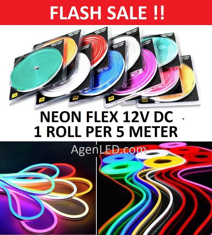 Gambar Lampu Neon Flex LED selang 12V DC neonflex 12 v volt sign 12volt 5M - Ungu dari AgenLED undefined Tokopedia