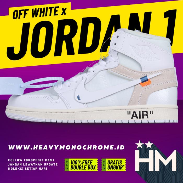 Jual Jordan Retro High x Off-White White AQ0818-100 (Size 36