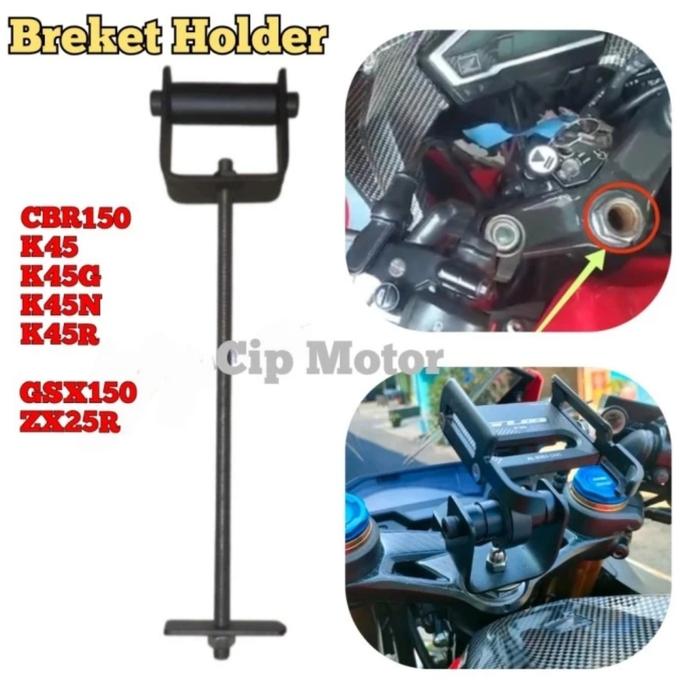 Gambar Breket Holder Charger Hp R15 R25 Ninja GSX CBR150 VIXION Byson Verza - Breket GSX dari Cip Motor undefined Tokopedia