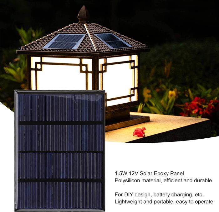 Gambar Modul Solar Cell/Solar Panel Surya Mini 5V 1.1W 220mA DIY - 12V 1.5W dari Toko Best Ever undefined Tokopedia