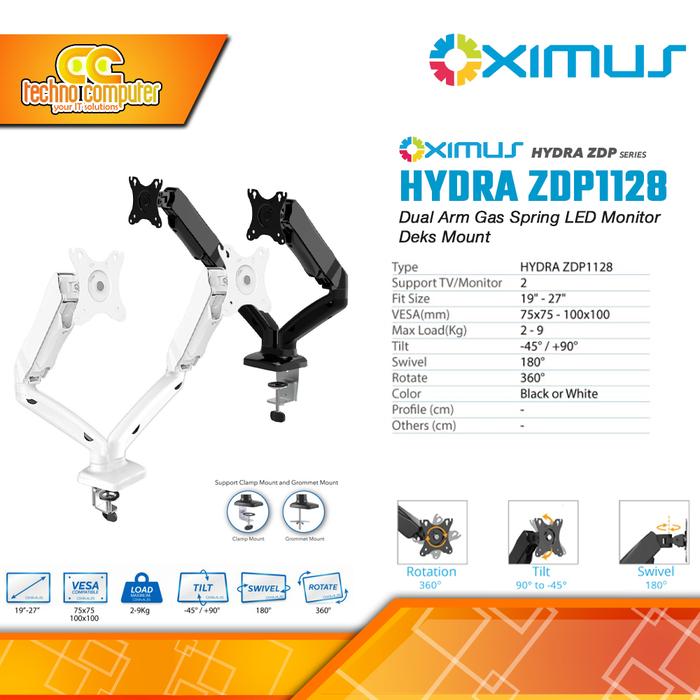 Gambar Bracket Monitor TV 19-34inch OXIMUS HYDRA ZDP1128 Dual Monitor dari Techno Computer Bali undefined Tokopedia