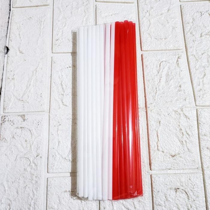 Gambar Sedotan Plastik warna warni - drinking straw - DIY-prakarya - per pack - merahputih 50pc dari Dante undefined Tokopedia
