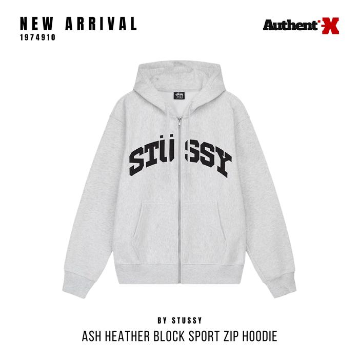 STUSSY】22AW RAT ZIP HOODIE Ash Heather（Stussy Refracted Zip  