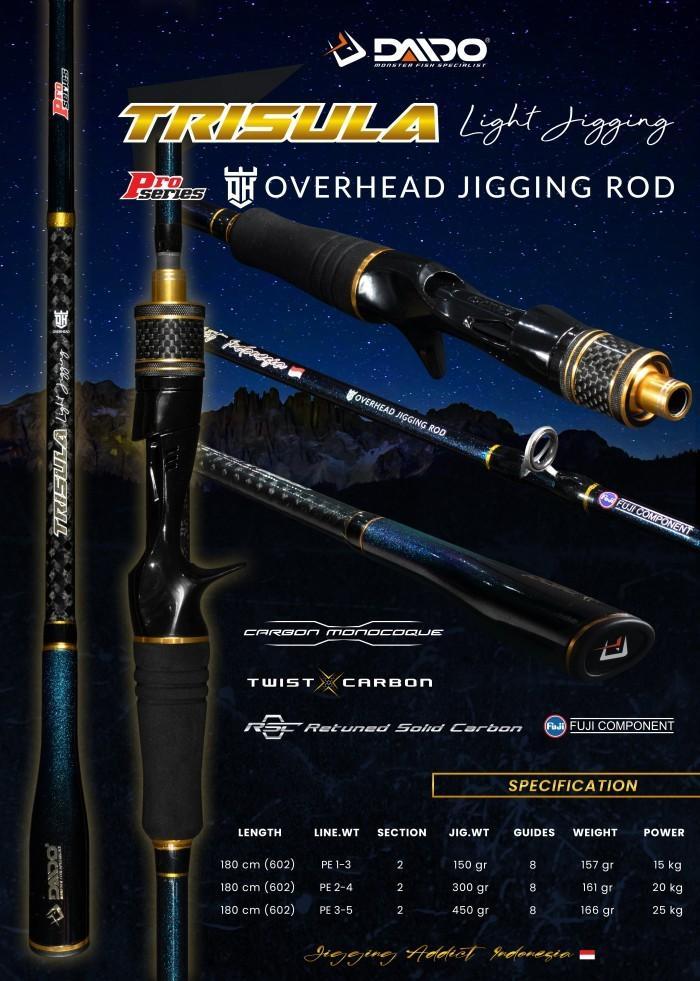 Gambar JORAN DAIDO TRISULA PRO LIGHT JIGGING SERIES 180CM PE1-3 PE2-4 - 180 2-4MDNGHT dari CV PELITA JAYA UNGGUL undefined Tokopedia