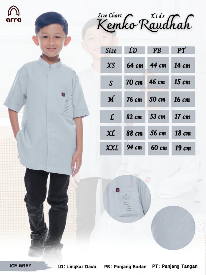 Gambar Baju Gamis Muslim Kapelan Koko Keluarga Sarimbit Katun Raudhah Cloudy - Koko Kids, XS dari AGgaya undefined Tokopedia