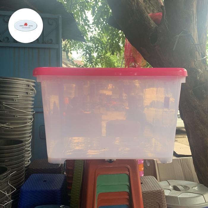 Gambar BOX CONTAINER 150 LITER /KONTAINER NIKURA /AMERICAN BOX/ CB 150 / 8686 - Merah Muda, 8680 dari INDOJAYA HOUSEWARE undefined Tokopedia