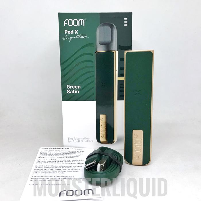 Gambar FOOM POD X SIGNATURE POD KIT 600MAH BY FOOM LAB AUTHENTIC - GREEN SATIN dari MONSTERLIQUID undefined Tokopedia