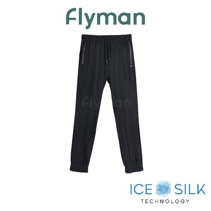 Gambar Flyman Celana Panjang Sport Pria Premium Quickdry Jogger 1 Pcs FM 3462 - Onyx, M dari Flyman Nathalie undefined Tokopedia