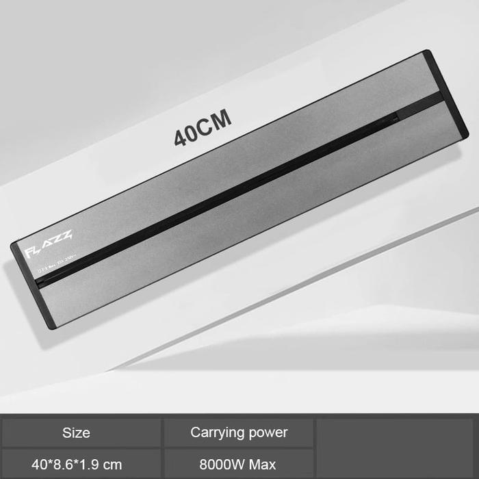 Gambar FLAZZ Stop Kontak Rell 32A Power Track Soket Surface 40 60 80 100 cm -  Grey 40cm dari Pusat Anekapedia undefined Tokopedia