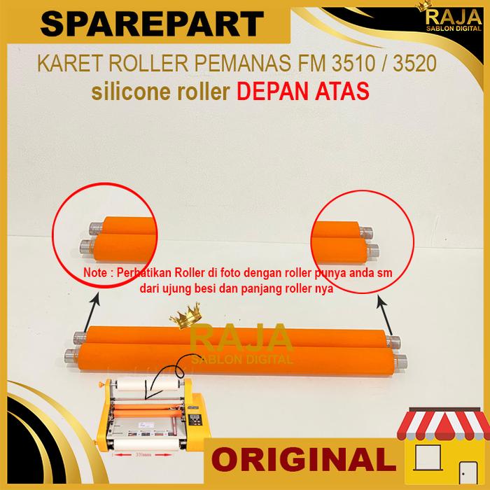 Gambar Roll Pemanas Mesin Laminating FM 3510 / FM 3520 | Silicone Roller FM - Roll Depan Atas dari Raja Sablon Digital undefined Tokopedia
