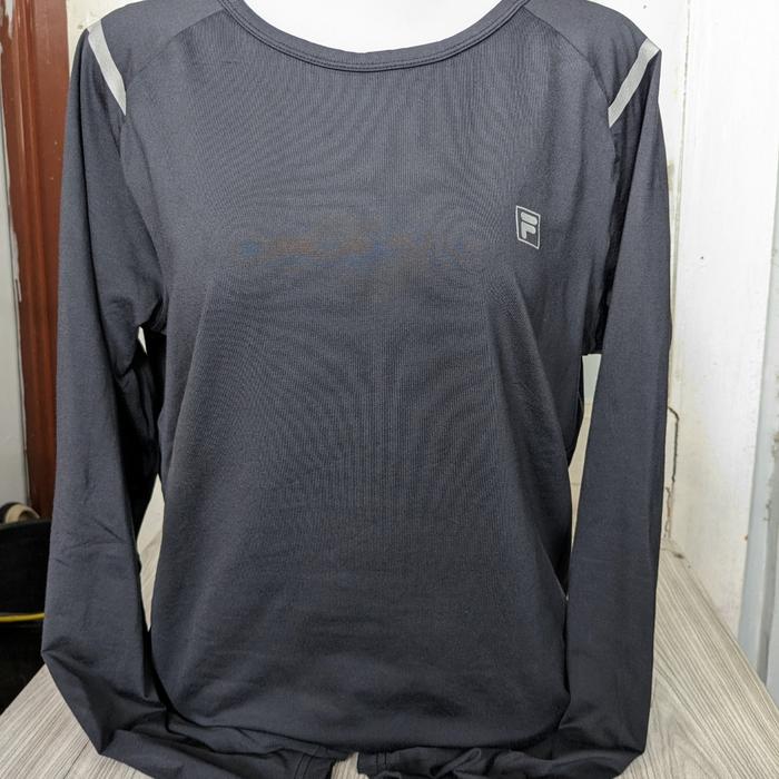 Gambar Fila Baselayer Quickdry Fit Baju Gunung Unisex Running Olahraga sepeda - Hitam dari Tangan K-dua undefined Tokopedia
