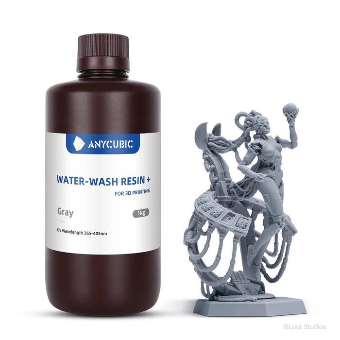 Gambar Anycubic Water Wash Resin + , Water Washable, Low Odor, isi 1 liter - Abu-abu dari Volta3D undefined Tokopedia