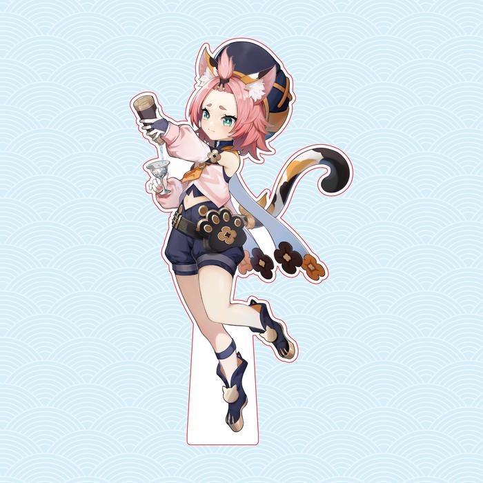 Gambar Standee Figure Akrilik Genshin Impact - Diona - Putih dari CloverGift undefined Tokopedia