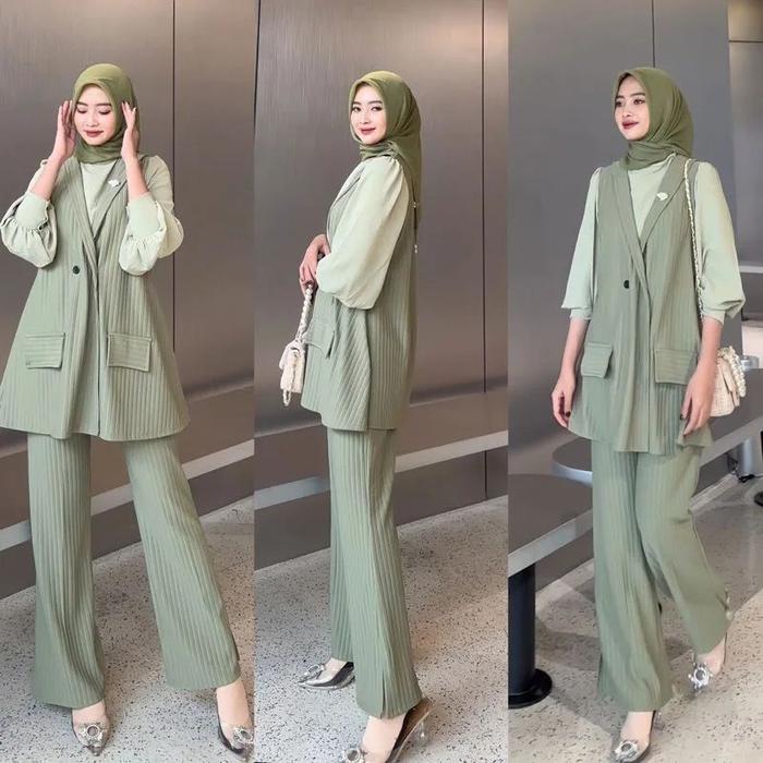 Gambar CELANA KULOT CELANA PANJANG WANITA BUSANA MUSLIM ROK - sage dari Grosir Pakaian Anak &amp; Dewasa undefined Tokopedia