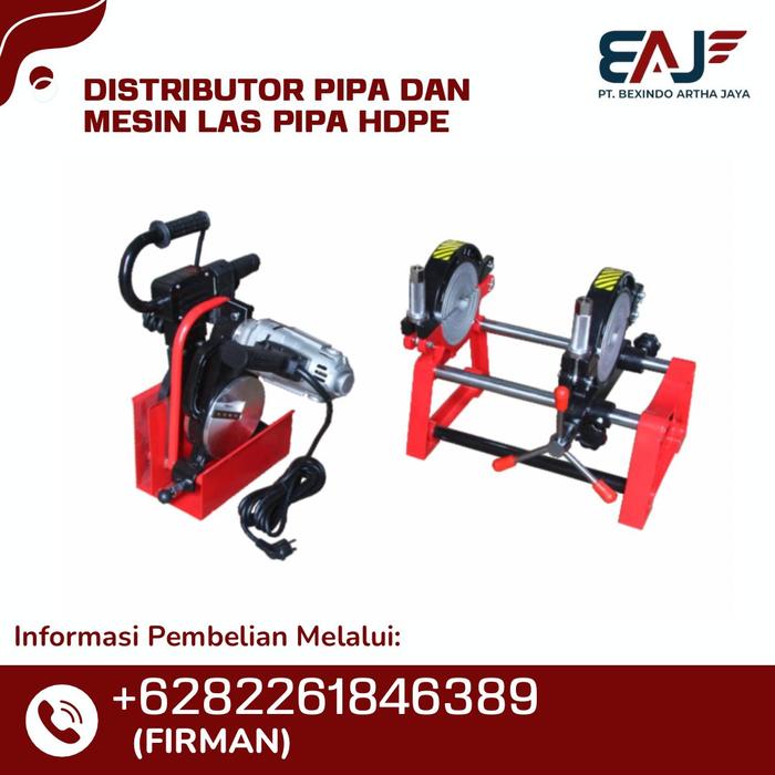 Gambar Mesin las Pipa hdpe 50-250mm | Mesin Penyambung Pipa Hdpe Bergaransi dari GUDANG MESIN PIPA HDPE undefined Tokopedia