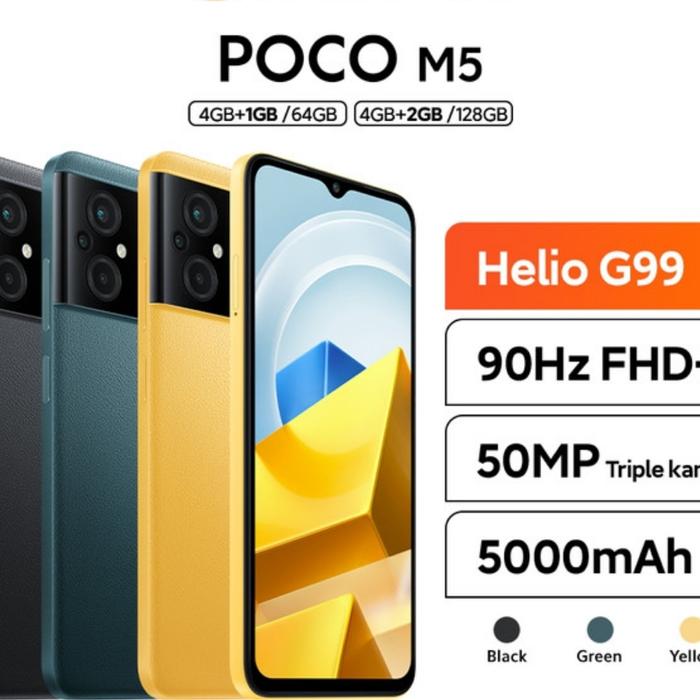 Gambar XIAOMI POCO M5 RAM 4/128 GB GARANSI RESMI(4+2 GB EKSPANSION RAM) - Yellow, 4/64 GB dari Sahabat Phoneshop undefined Tokopedia