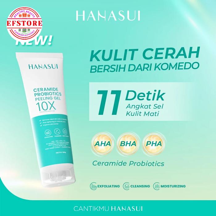 Gambar HANASUI Ceramide Probiotics Clear Pad | Peeling | Serum | Moisturizer - PEELING GEL dari EF STORE BEAUTY undefined Tokopedia