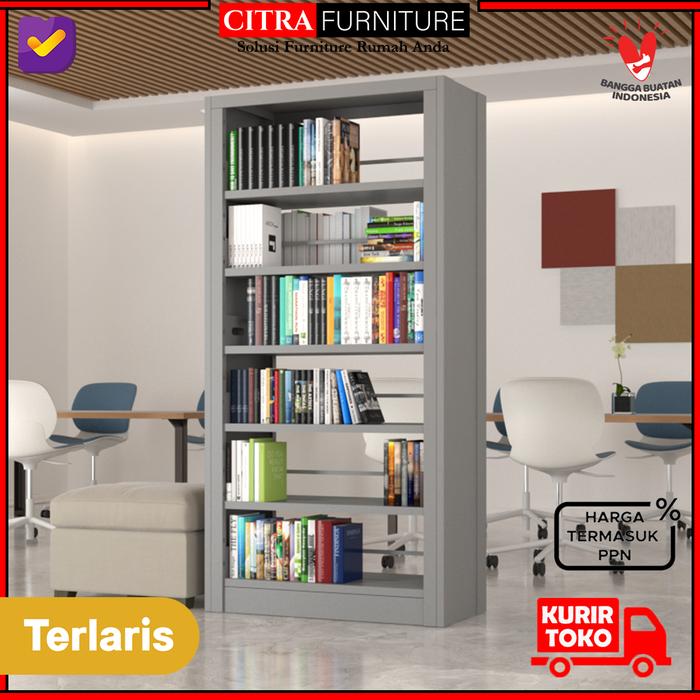 Gambar SHUMO Lemari Besi Rak Buku Perpustakaan Arsip Sekolah 2 Muka - TYPE-A, DIRAKIT dari Citra furniture undefined Tokopedia