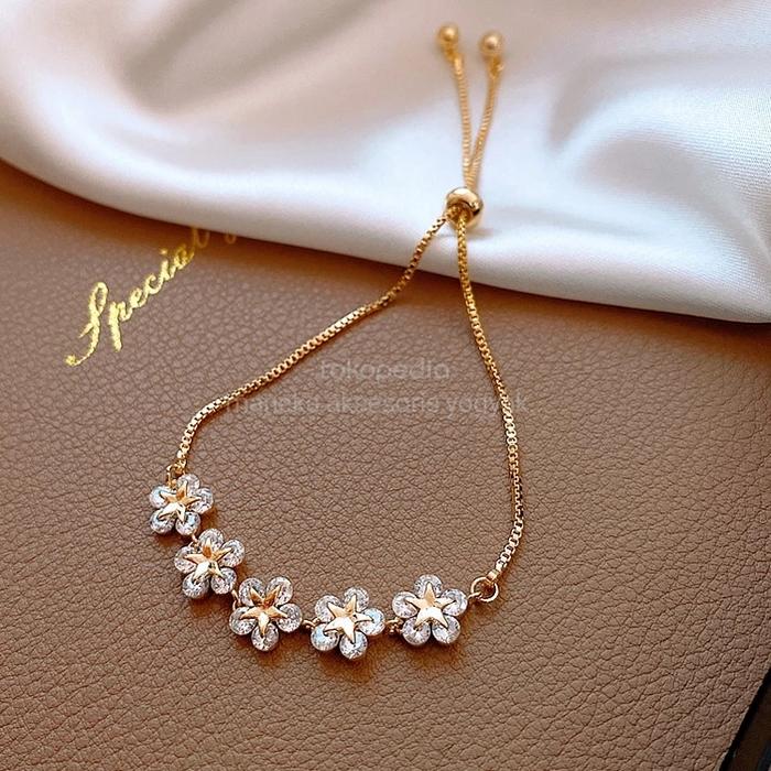 Gambar Gelang Serut Gold Perhiasan Wanita Lapis Emas Titaniun Xuping Cantik dari Maneka Aksesoris Elektronik undefined Tokopedia