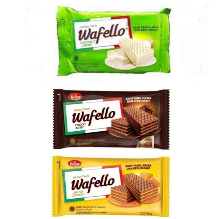 Gambar Roma Wafello Vanilla Choco Blast Butter Caramel Coconut Wafer 37.5G - Coconut-37G-Pcs dari Arefa Shop_NEW undefined Tokopedia