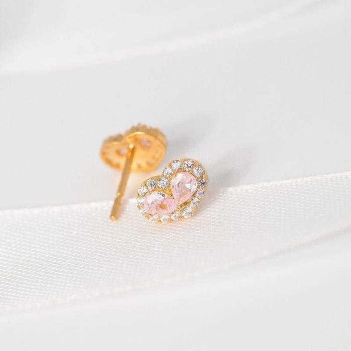 Gambar Giwang Emas Tusuk Tetes Air Waru( TU )- Gold Earring -Toko Emas Gadjah - Kuning- Mt Pink, 16 K dari Toko Emas Gadjah - Sejak 1918 undefined Tokopedia