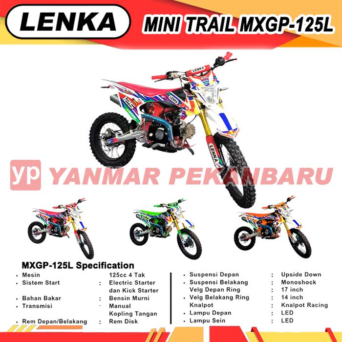 Gambar Motor Cross Mini Trail 125cc 4 Tak LENKA MXGP-125L - Orange dari Yanmar Pekanbaru undefined Tokopedia
