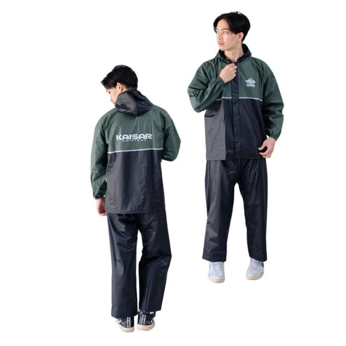 Gambar Cod-Jas hujan Anti rembes By Kaisar Jas hujan setelan murah 100% Ori - Hitam Army, XL dari Qaai Online Shoop undefined Tokopedia