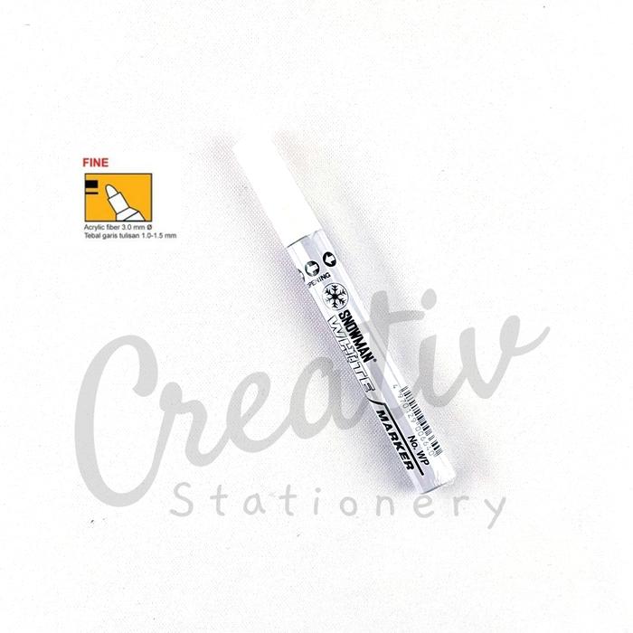 Gambar Snowman Spidol Emas Perak Putih Besar Acrylic Marker - Putih dari Creativ Stationery undefined 5 Tokopedia