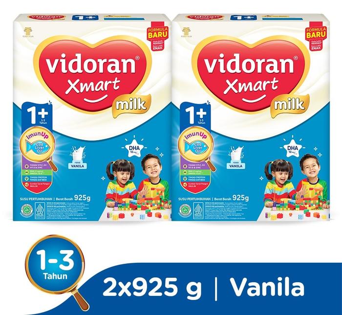 Gambar vidoran Xmart 1+ susu bubuk rasa vanila 925gr (2 box) dari ibelstore-kp undefined Tokopedia