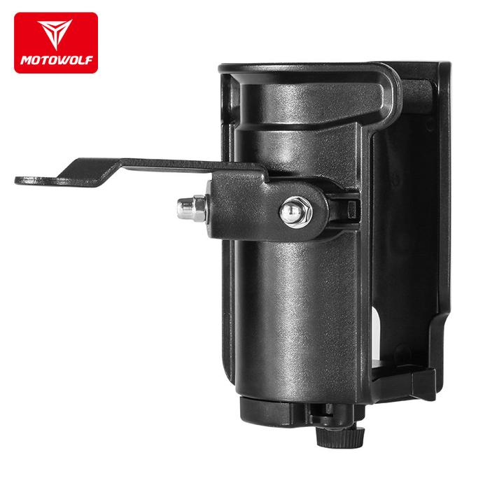 Gambar MOTOWOLF Holder Dudukan Botol Air Minum Stang Spion Sepeda Motor Tempa - Spion MDL3518 dari Crash Garage undefined Tokopedia
