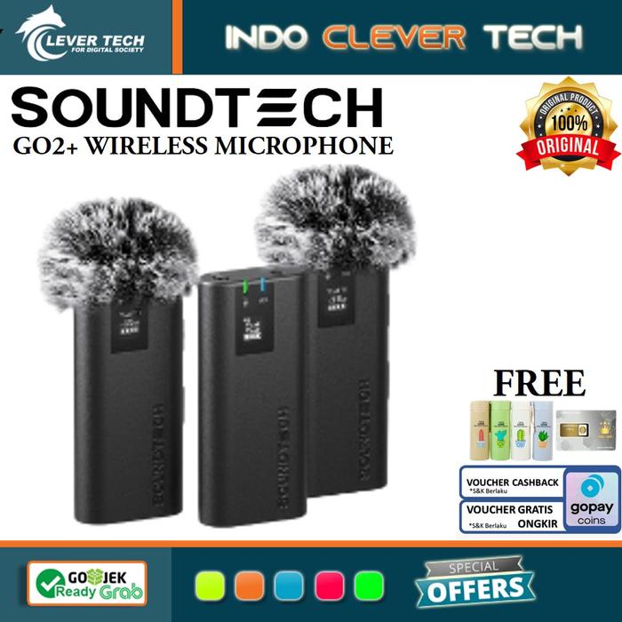 Jual Soundtech go2+ Wireless Microphone System 2.4ghz Digital Display ...