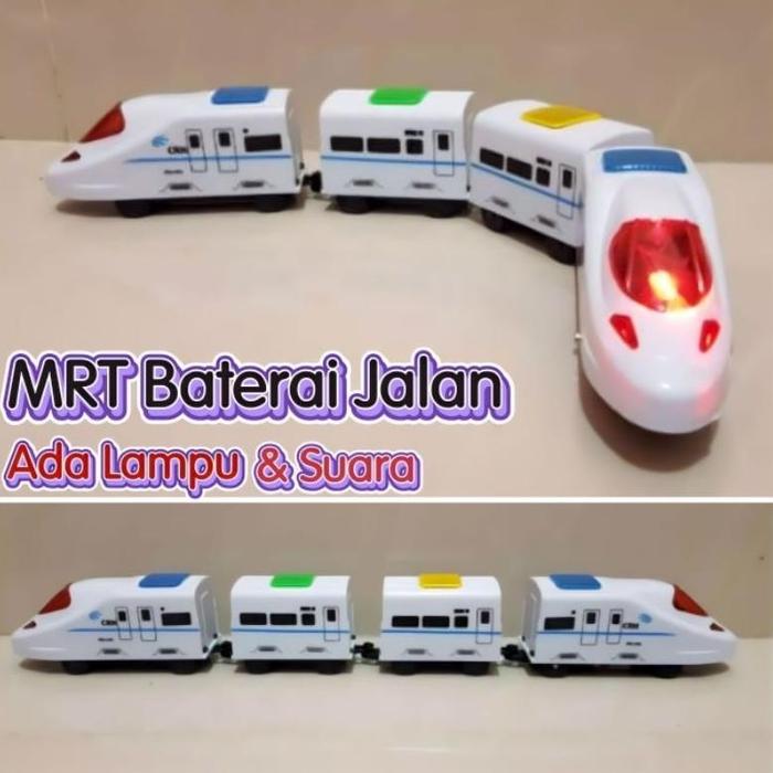 Gambar Mainan Mobil Mobilan Kereta Api MRT 4 Gerbong bisa Jalan Ada Lampu dan - MRT ARGO BTRE, MAINAN KERETA dari Terang_Bulan32 undefined Tokopedia